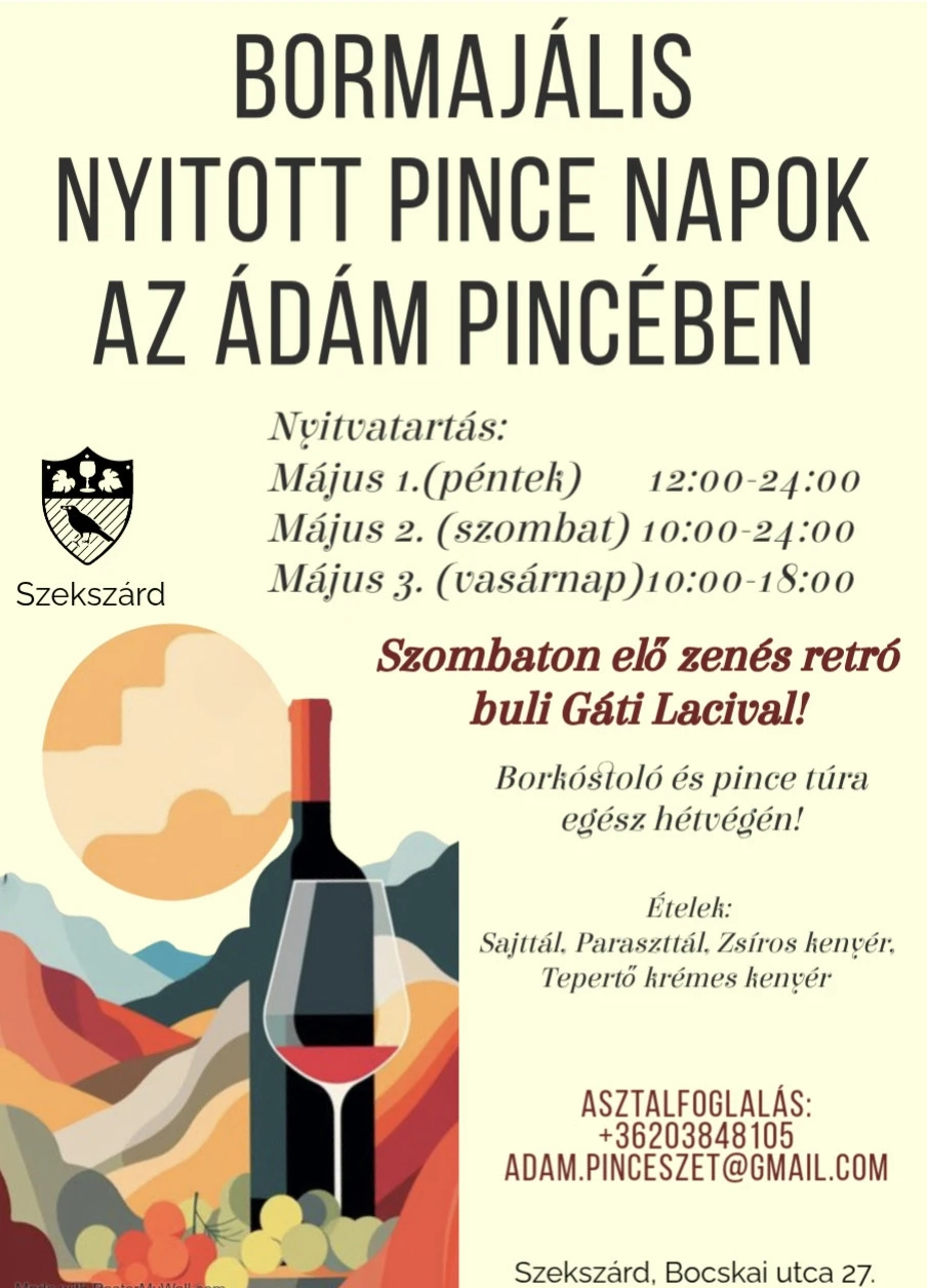 Bormajális – Nyitott Pince Napok az Ádám Pincében 